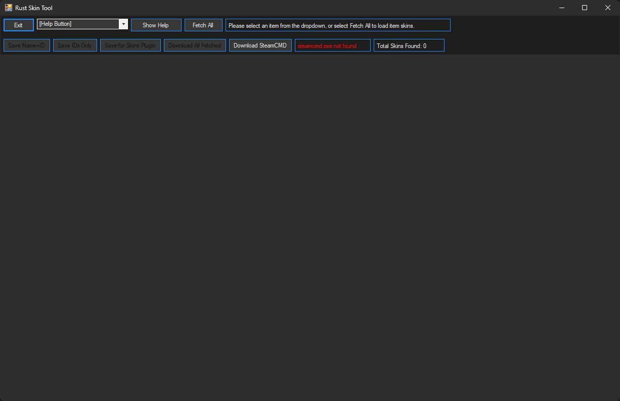 Skin Downloader Interface showing item list and download options